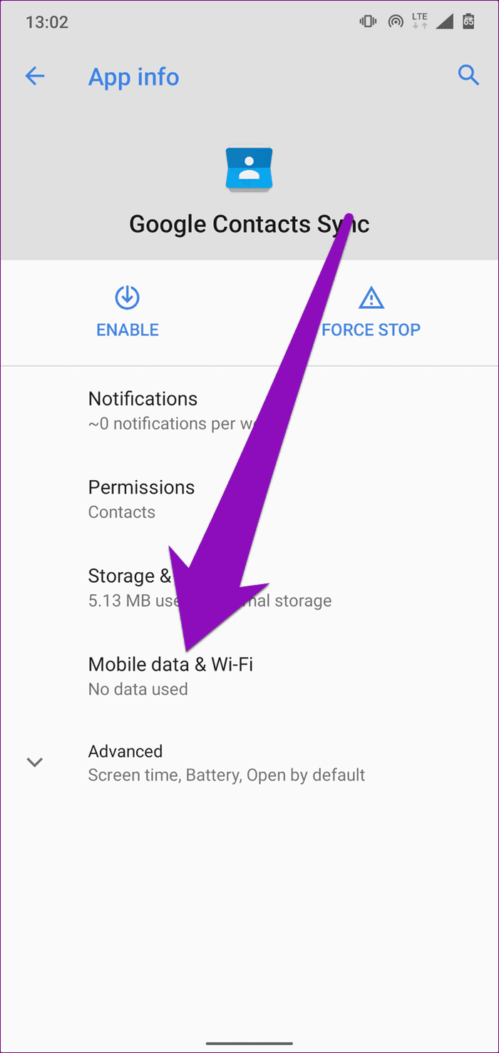 Fix android not backing up contacts 25