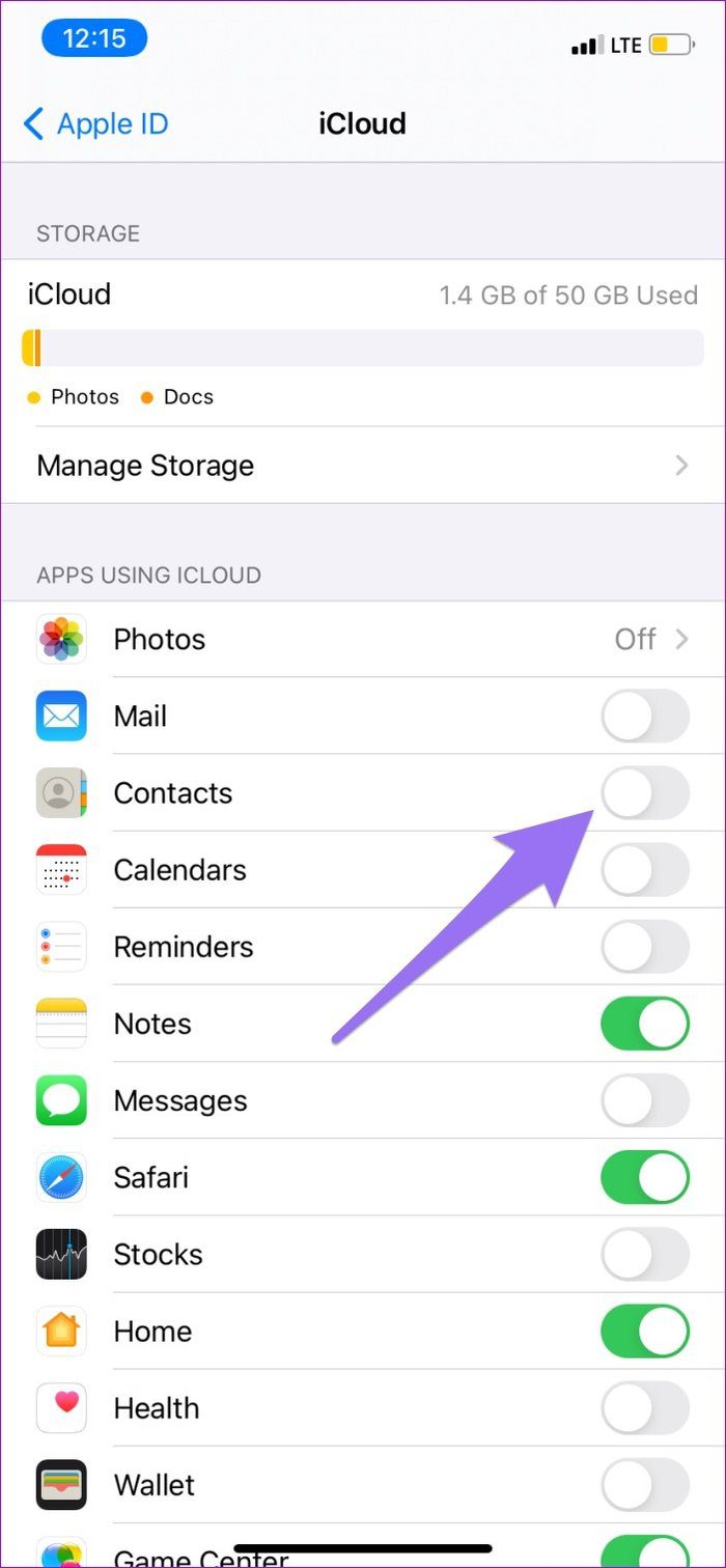 Fix contacts not showing up iphone 12