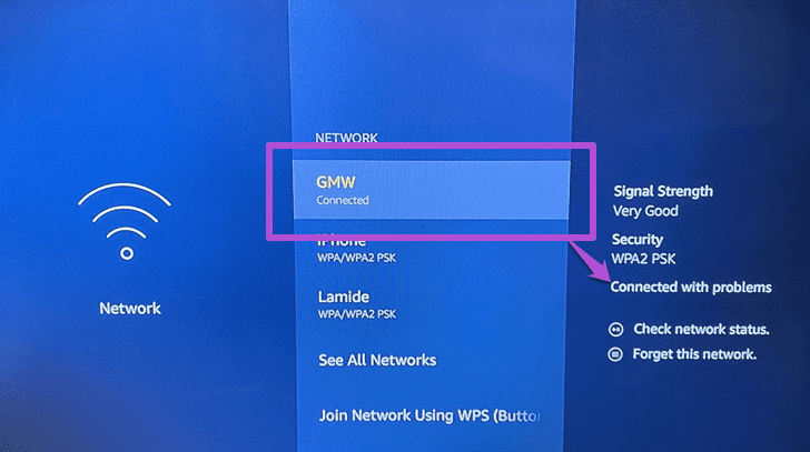 Fix fire tv stick connected with problems error 01