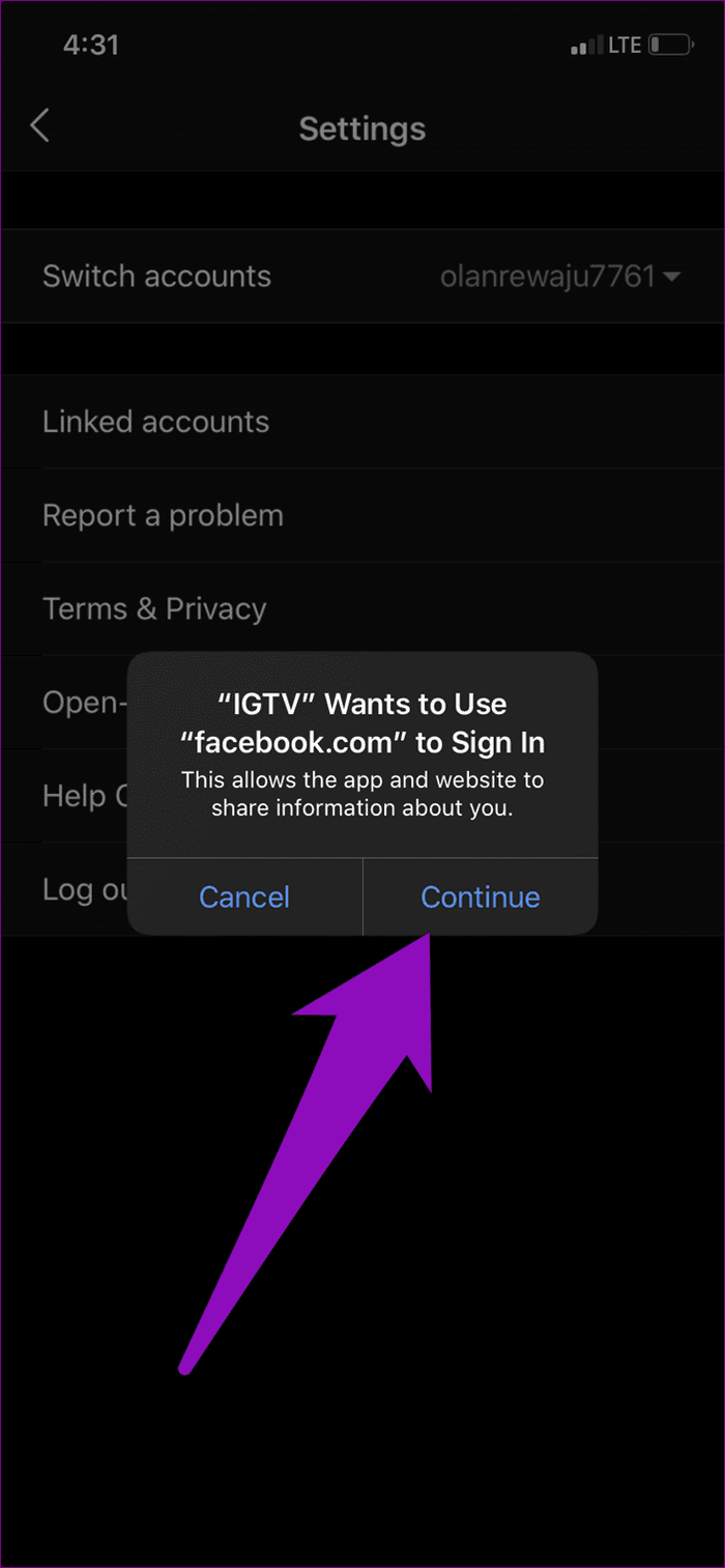 Fix igtv videos not sharing to facebook mobile and pc 16