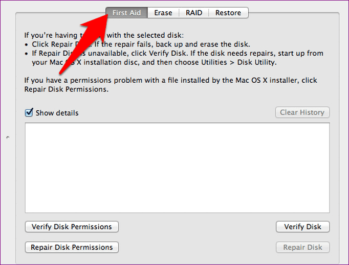 Fix macbook folder with question mark first aid tab