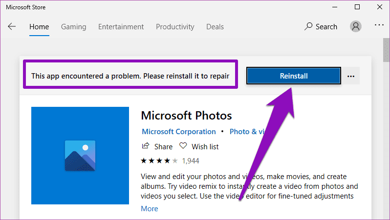 Fix microsoft photos crashes importing pictures
