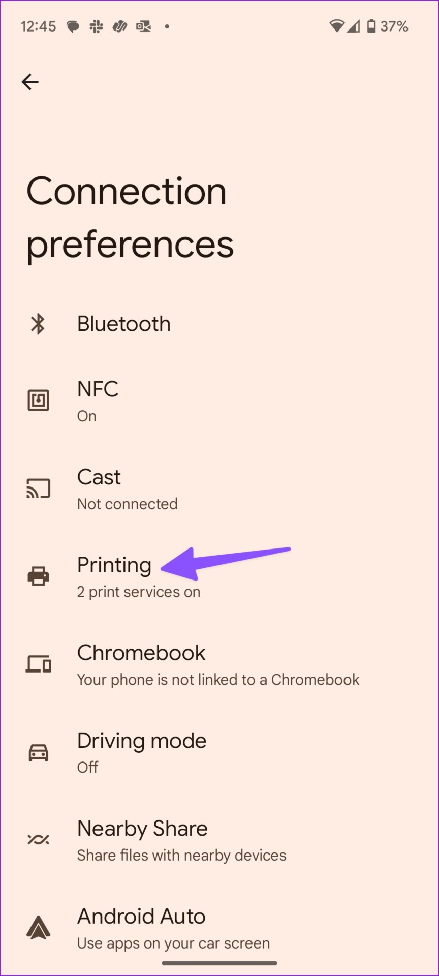 printing on android