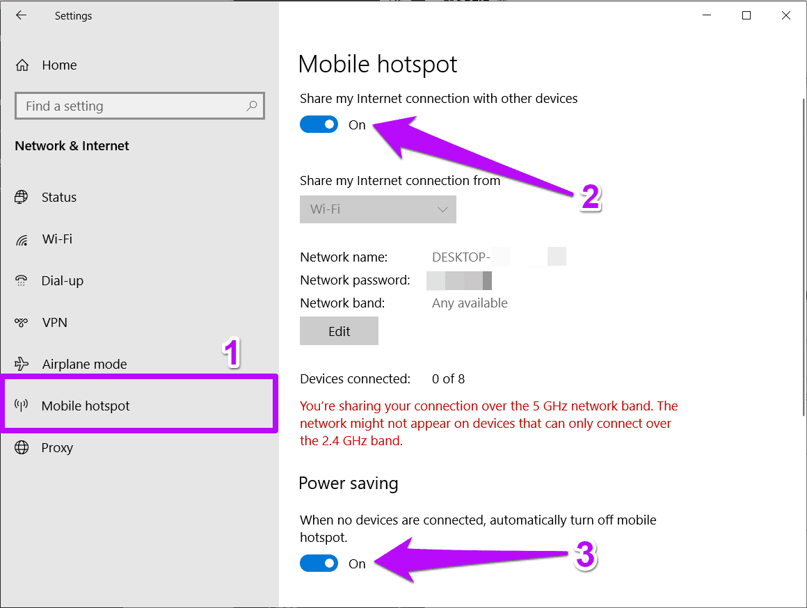Fix windows 10 mobile hotspot keeps turning off