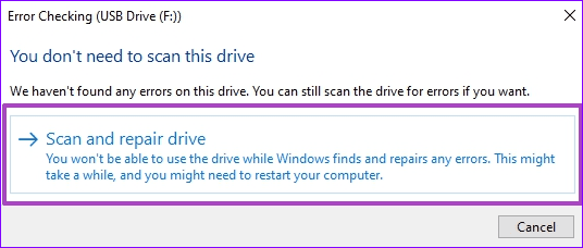 Fix windows was unable to complete the format 03