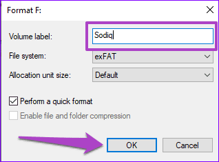 Fix windows was unable to complete the format 08