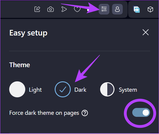 force dark mode in Opera browser
