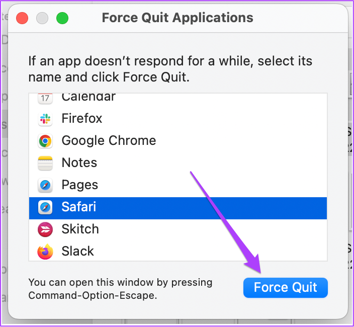 force quit safari