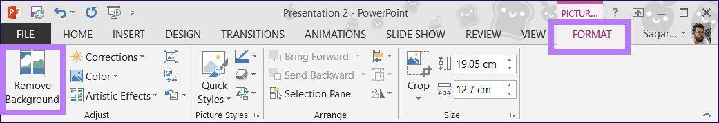 Format picture ms powerpoint transparent effect