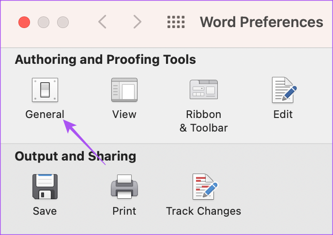 general settings ms word mac