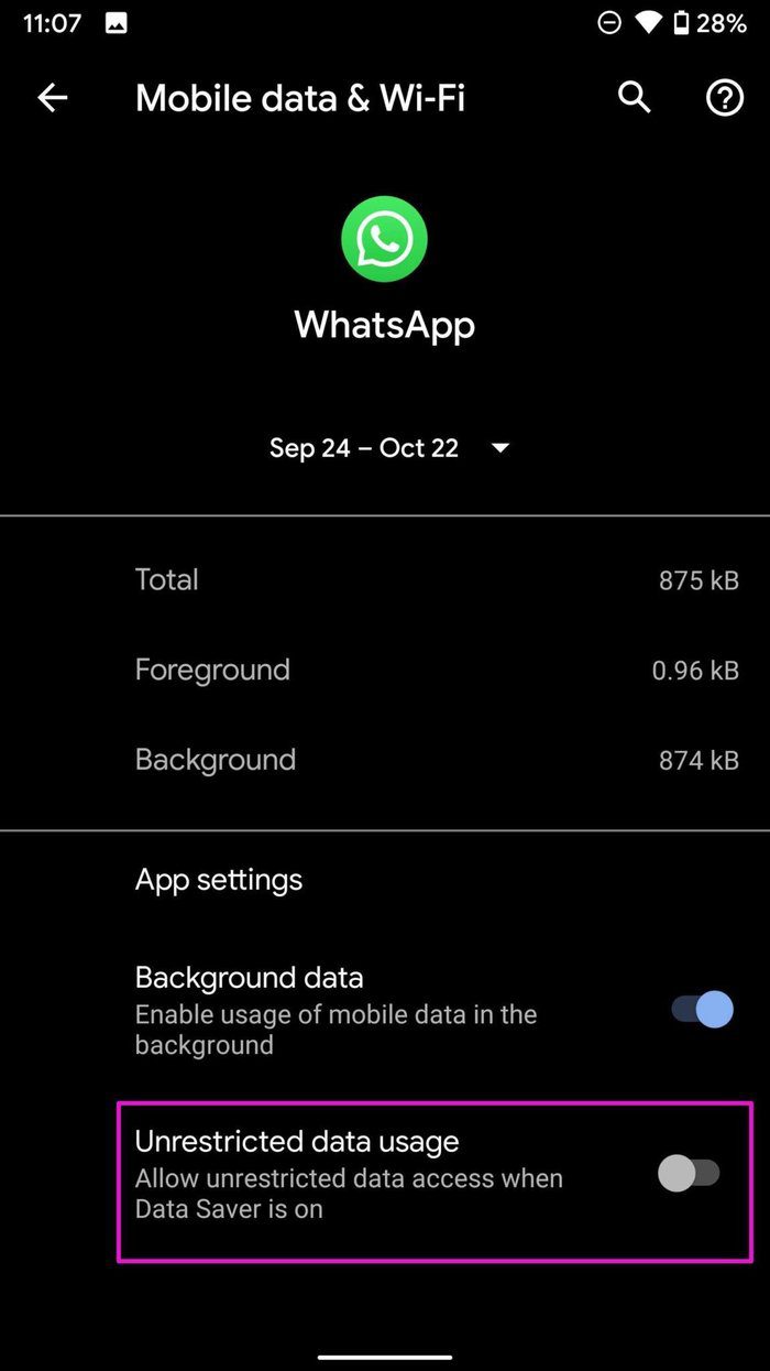 Give unrestricted data usage
