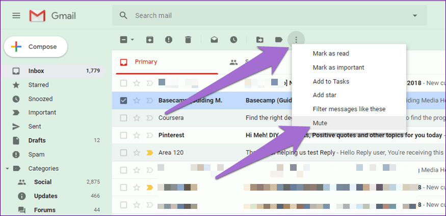 Gmail Archive Snooze Mute 9