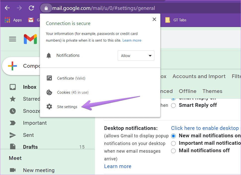 Gmail notifications not working windows 10 8