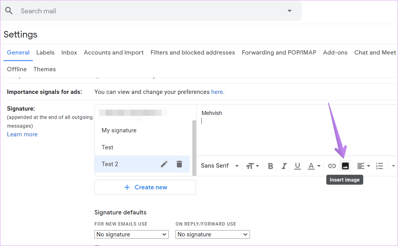 Gmail signature image not showing 3