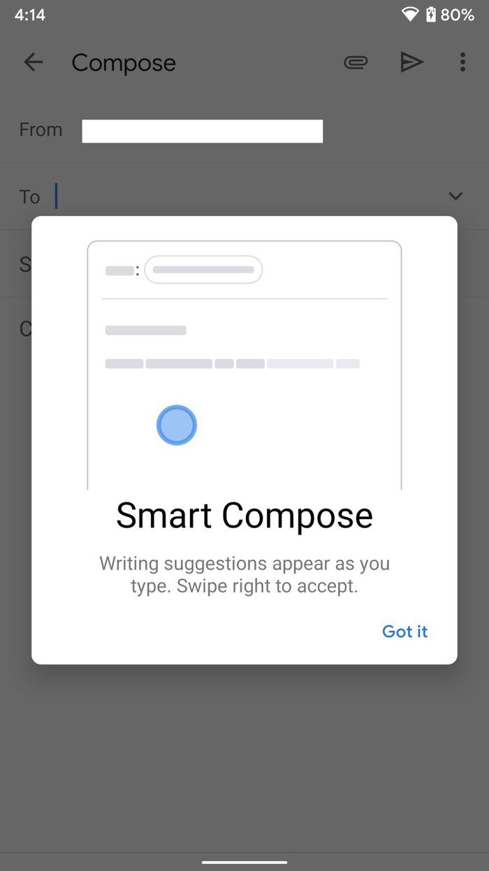 Gmail smart compose