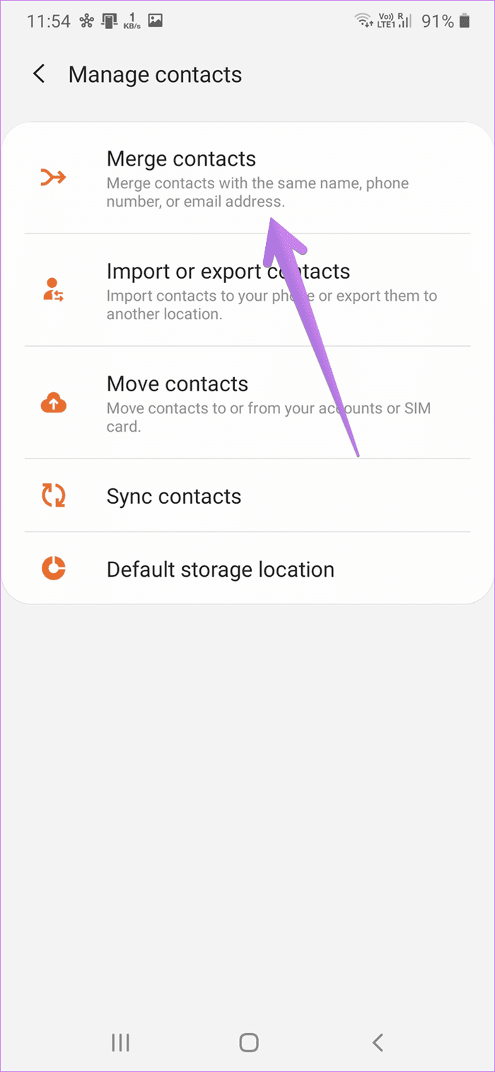 Google contacts vs samsung contacts 4