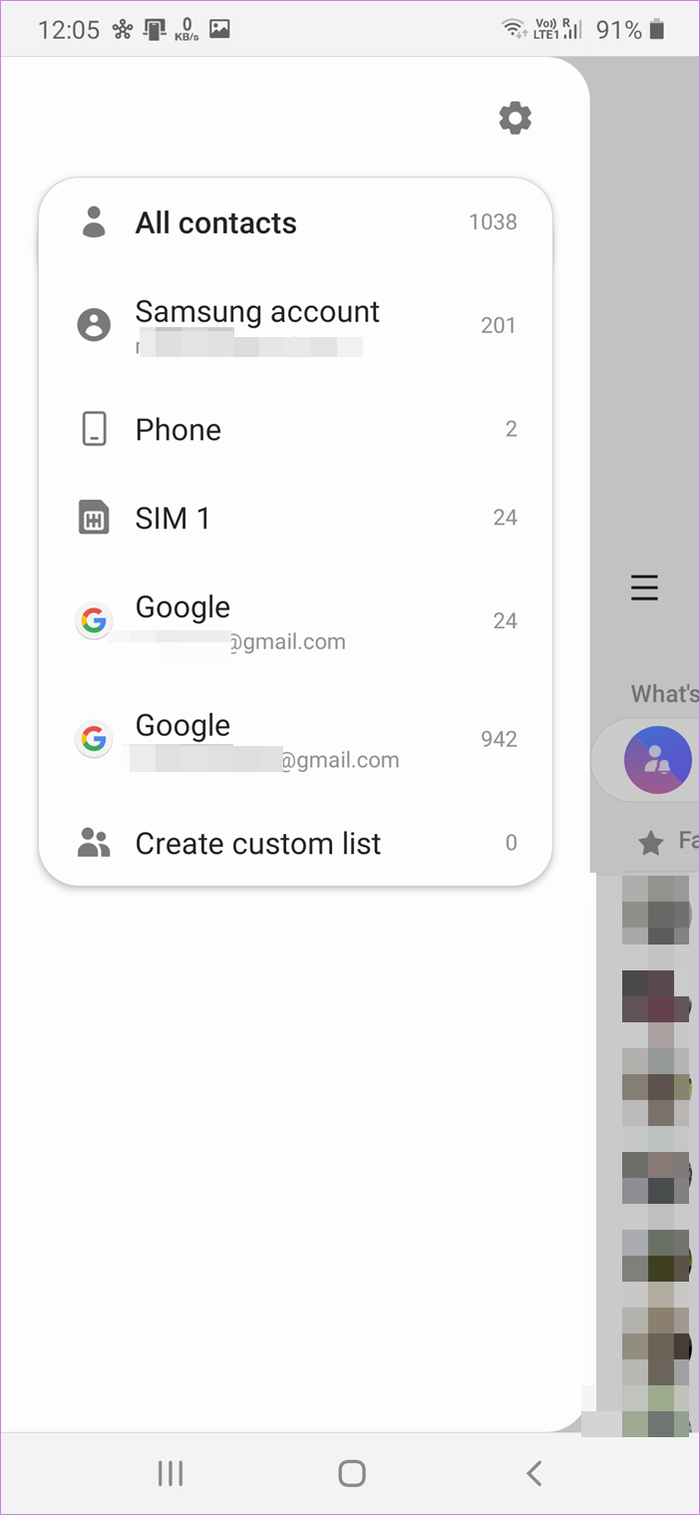 Google contacts vs samsung contacts 8