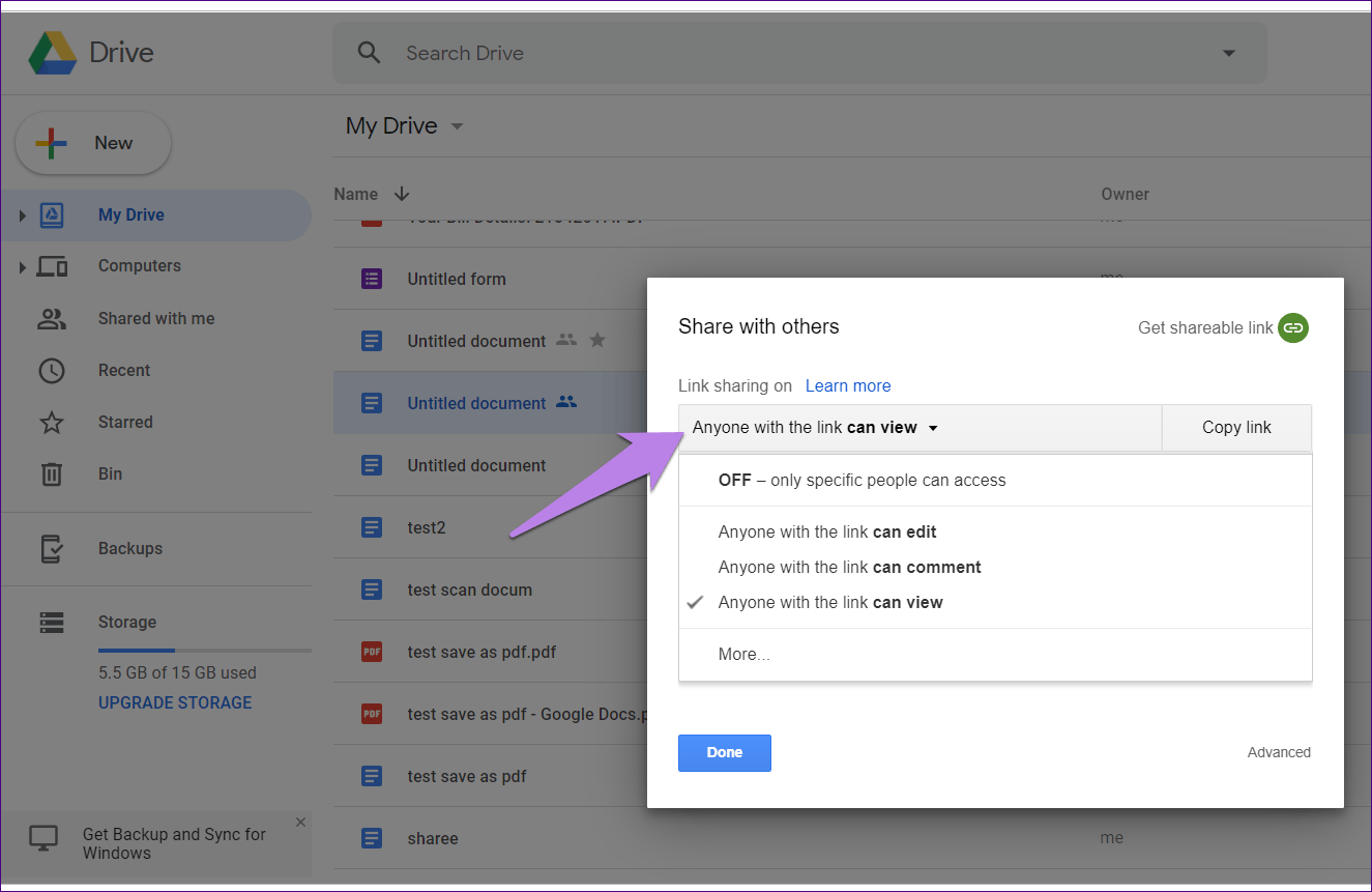 Google Drive Sharing Permissions 5