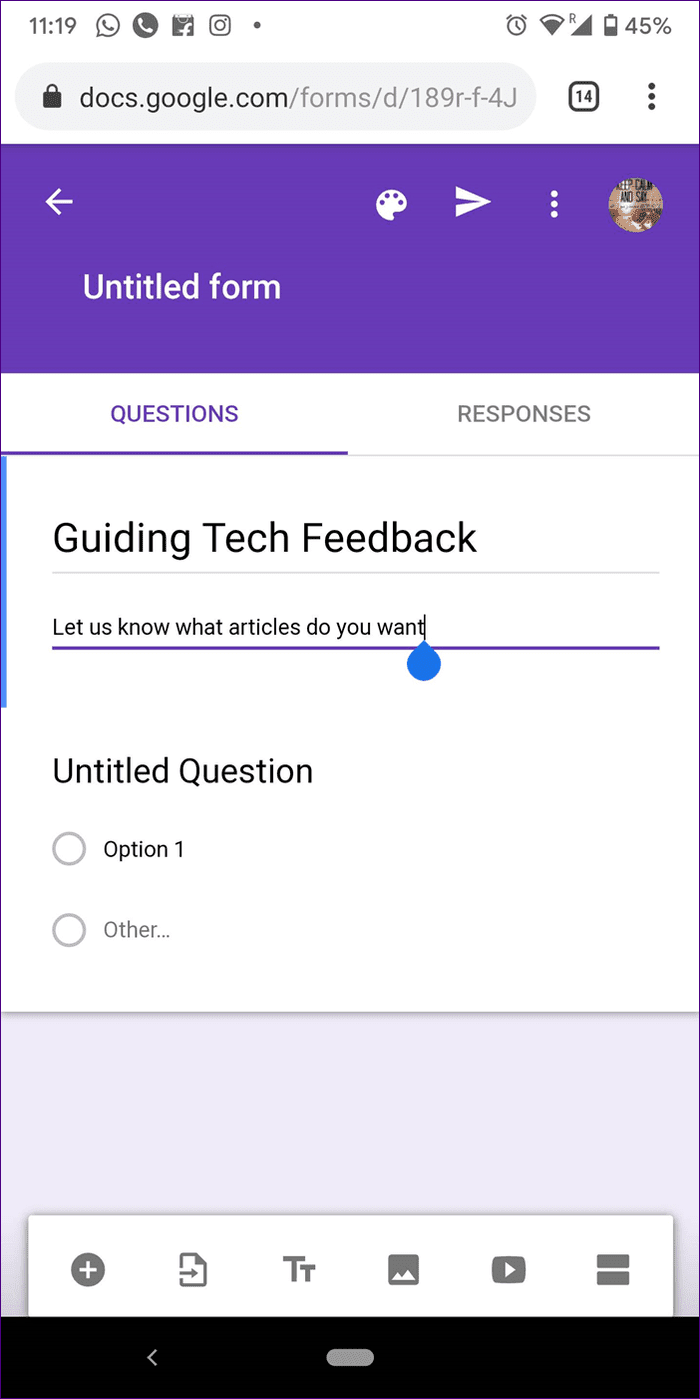 Google Forms Mobile Android Ios 2A