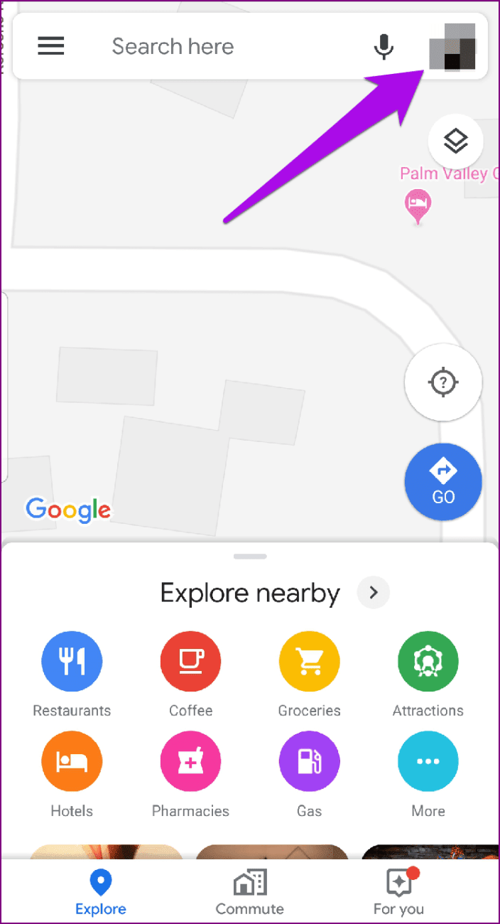 Google Maps Incognito Mode Profile Icon
