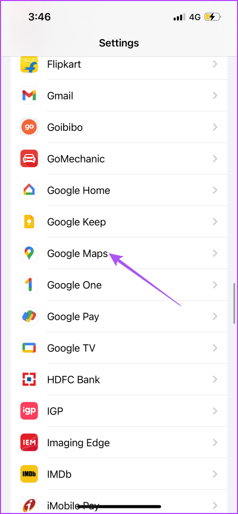 google maps settings iphone