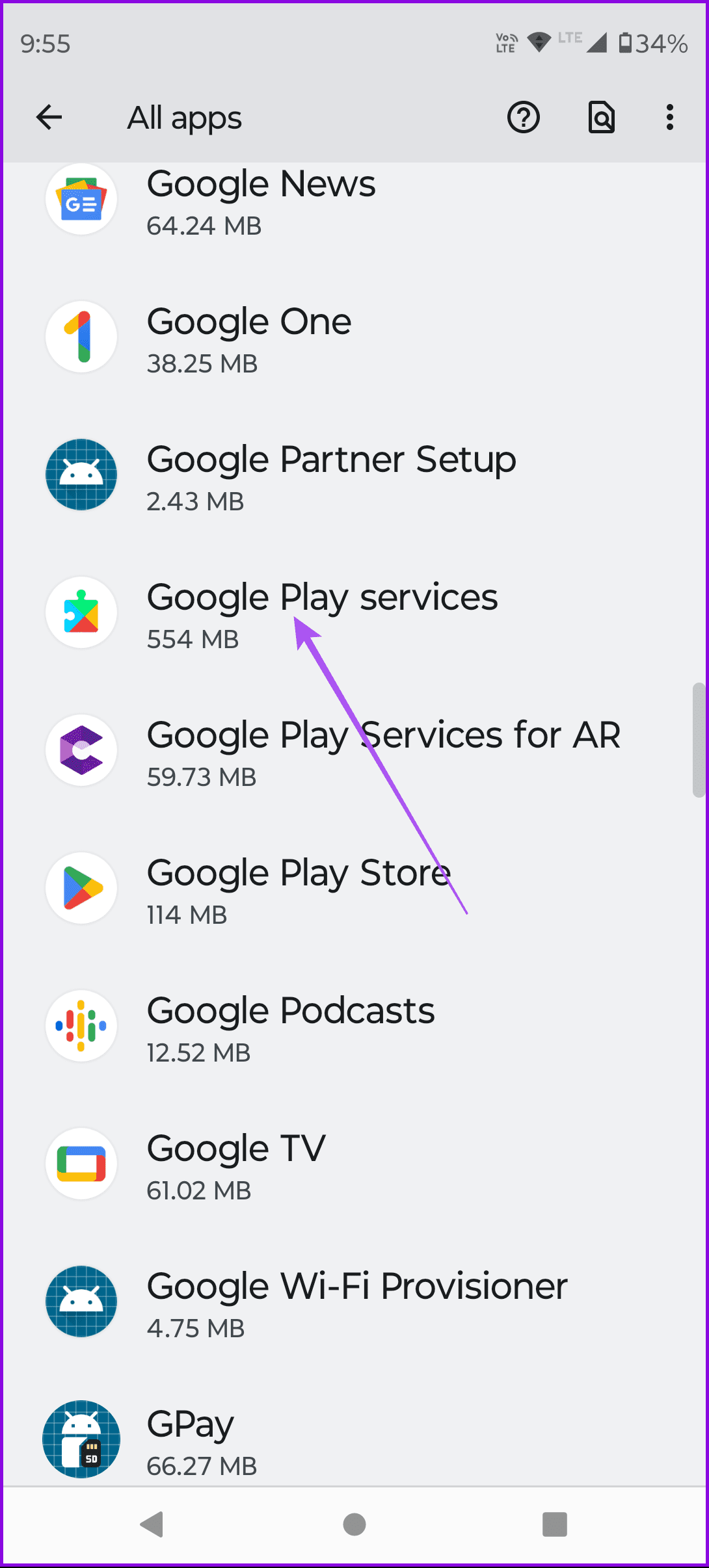 google play services settings android