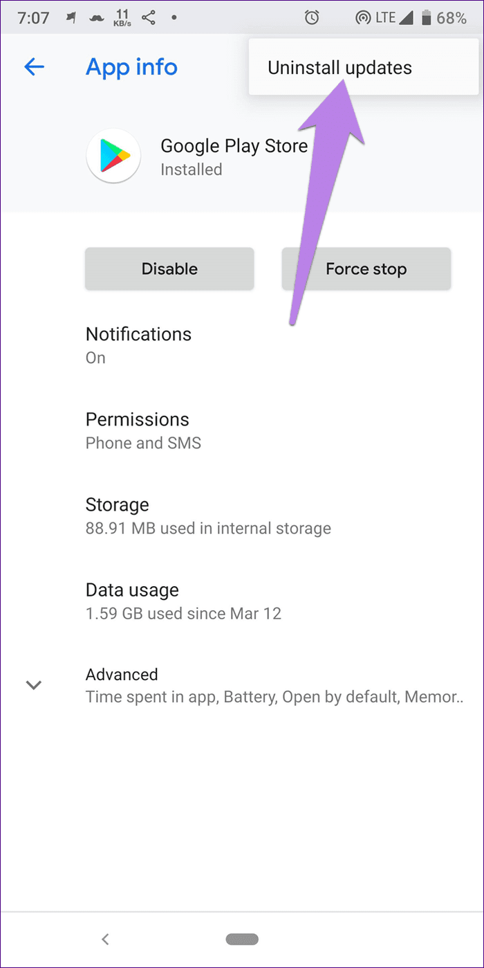 Google Play Store Stopped Working Issue 11