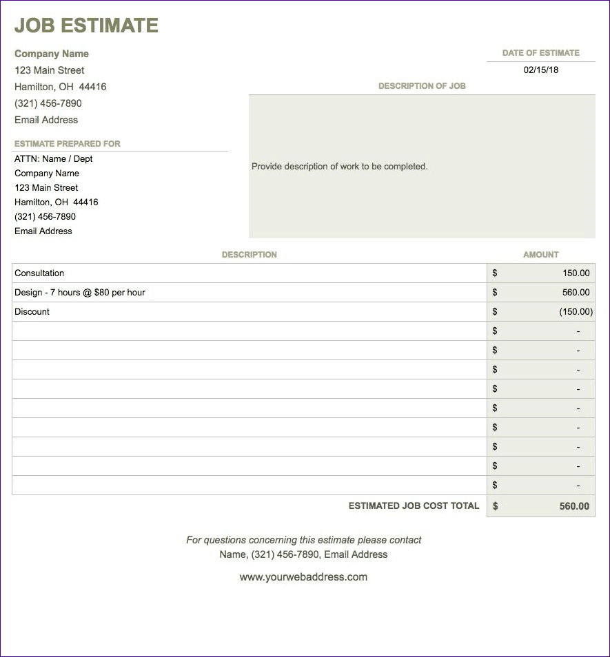 Google Sheets Invoice Template Free 4