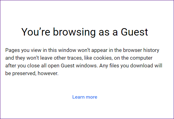 Guest Mode In Chrome 6