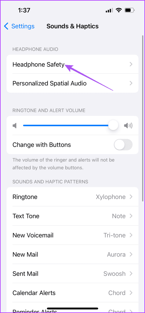 headphone settings iphone