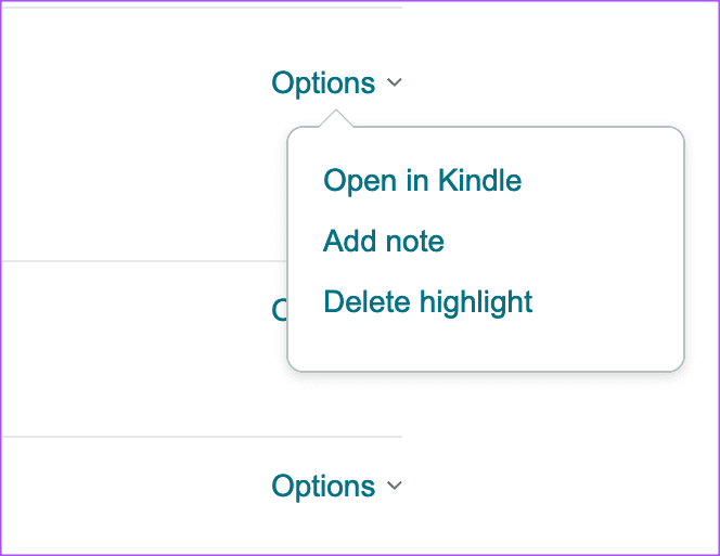 highlight options kindle cloud reader