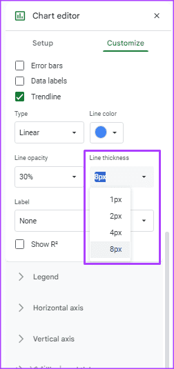 how to add customize trendline in google sheets 14