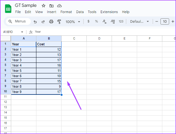 how to add customize trendline in google sheets 2