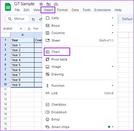 how to add customize trendline in google sheets 4