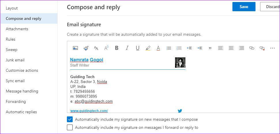 How to add signature in outlook