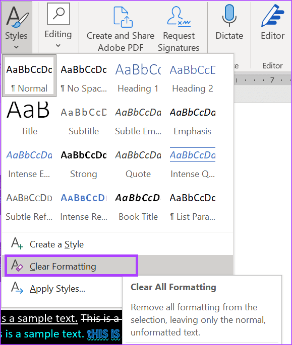 how to clear all text formatting in microsoft word 4 1