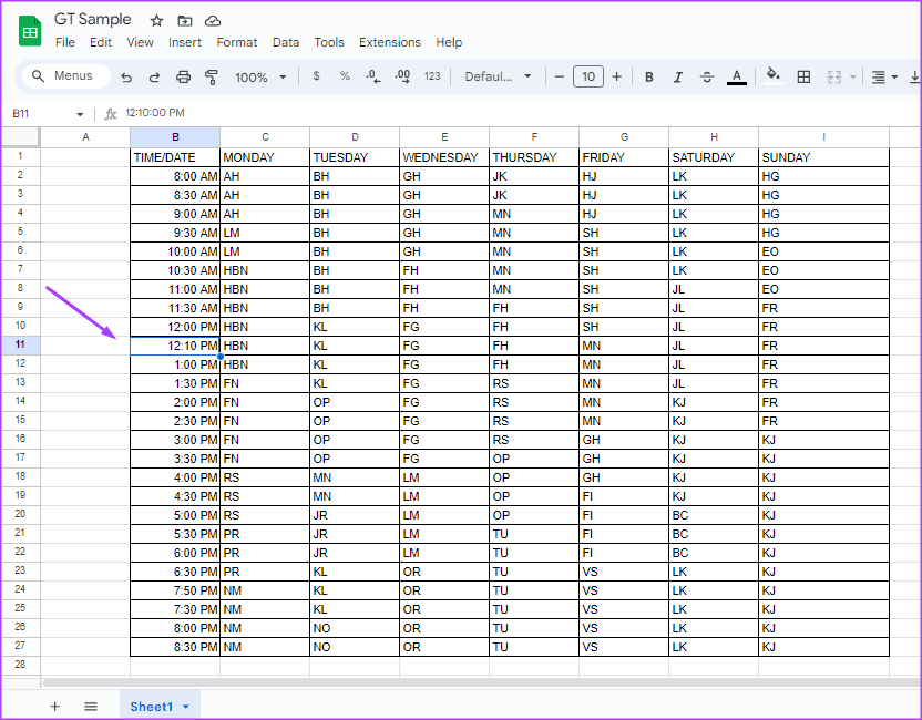 how to clear cell contents in google sheets 1