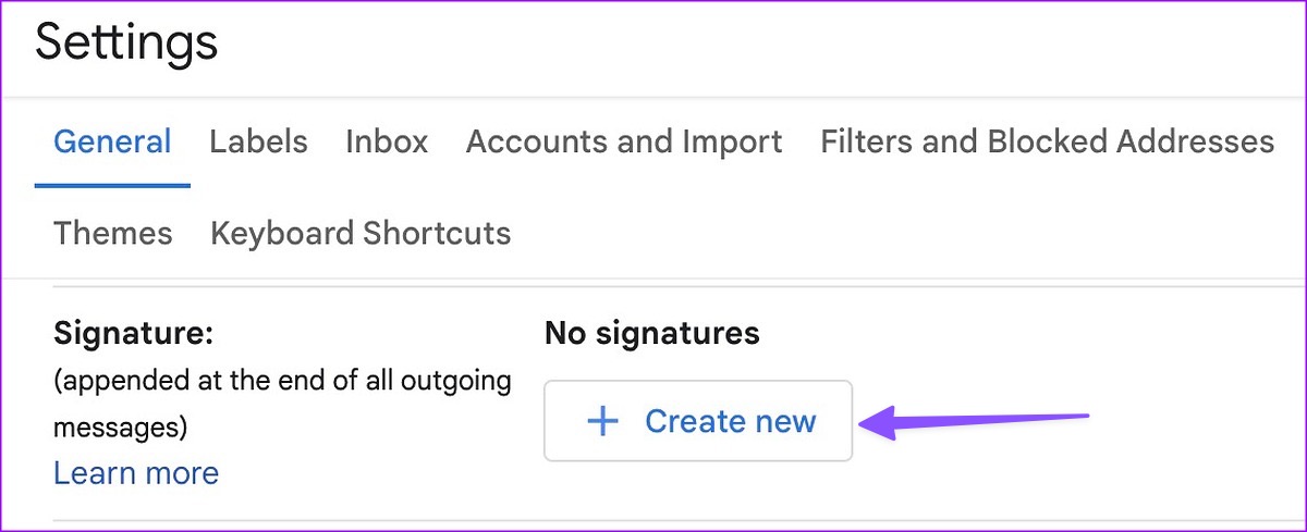 create a new signature for gmail