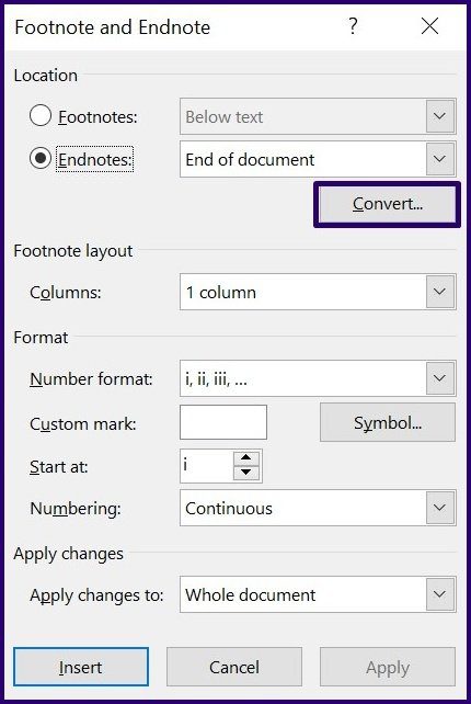 How to create and insert footnotes and endnotes in Microsoft Word step 12