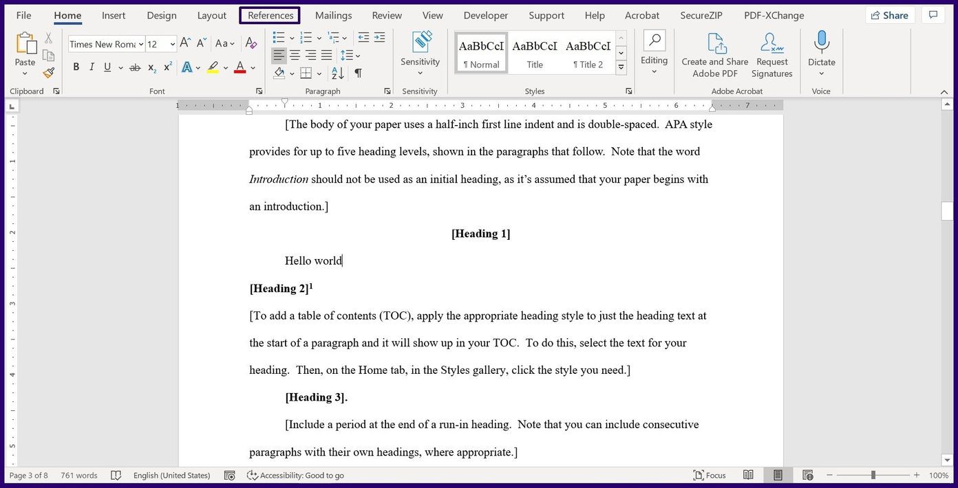 How to create and insert footnotes and endnotes in Microsoft Word step 3