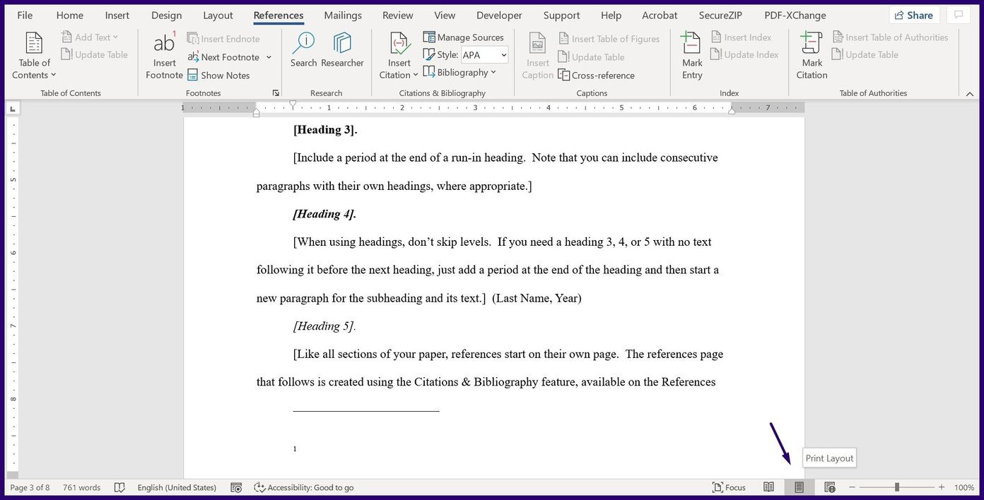 How to create and insert footnotes and endnotes in Microsoft Word step 6