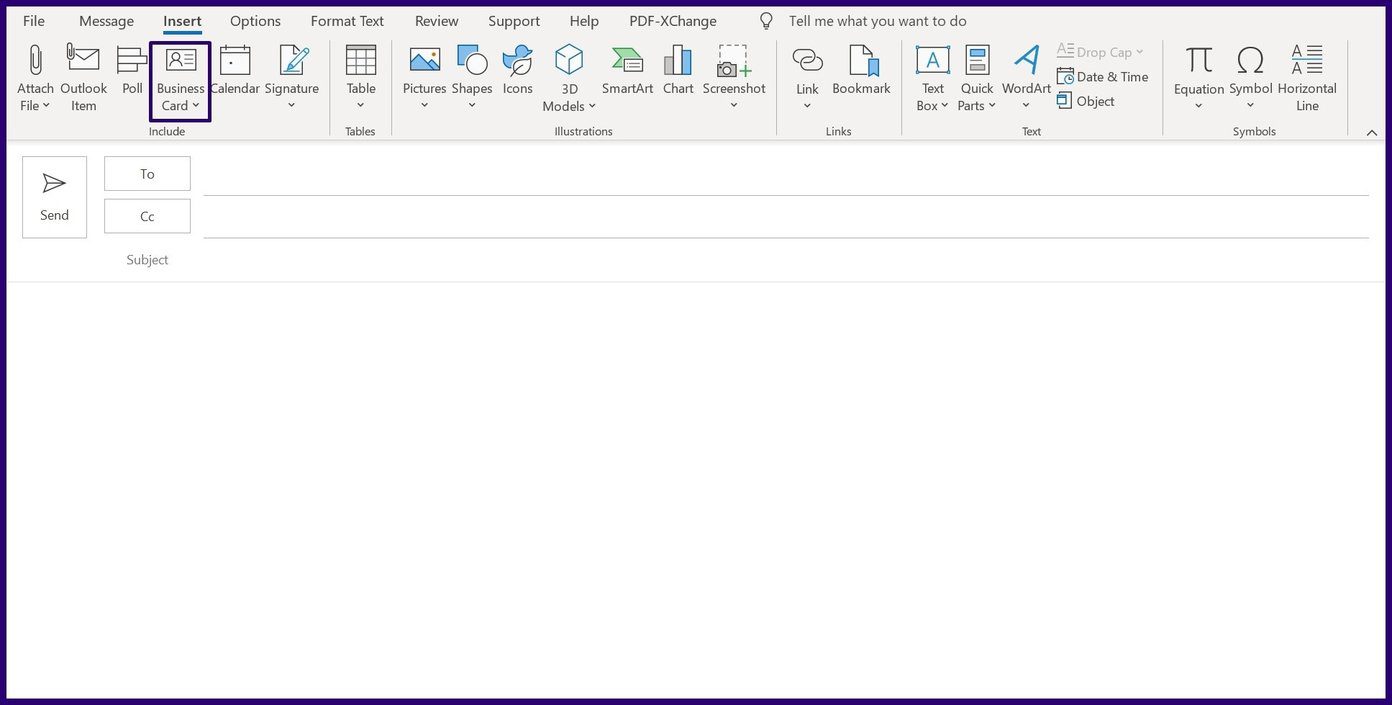 How to create and use business cards on outlook step 16