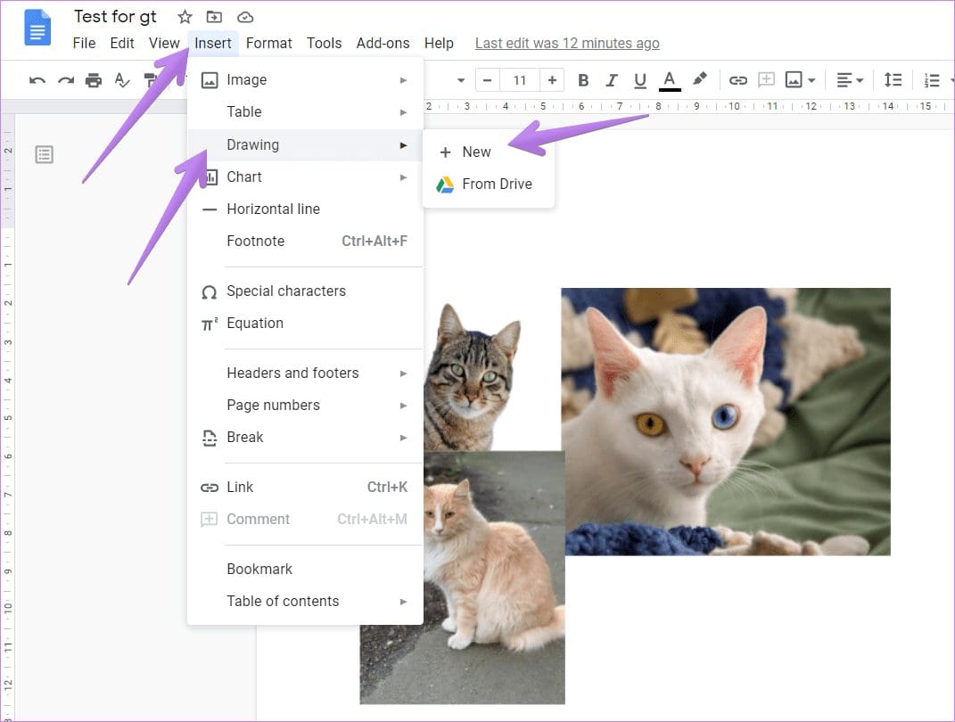 How to create collage in google docs 1
