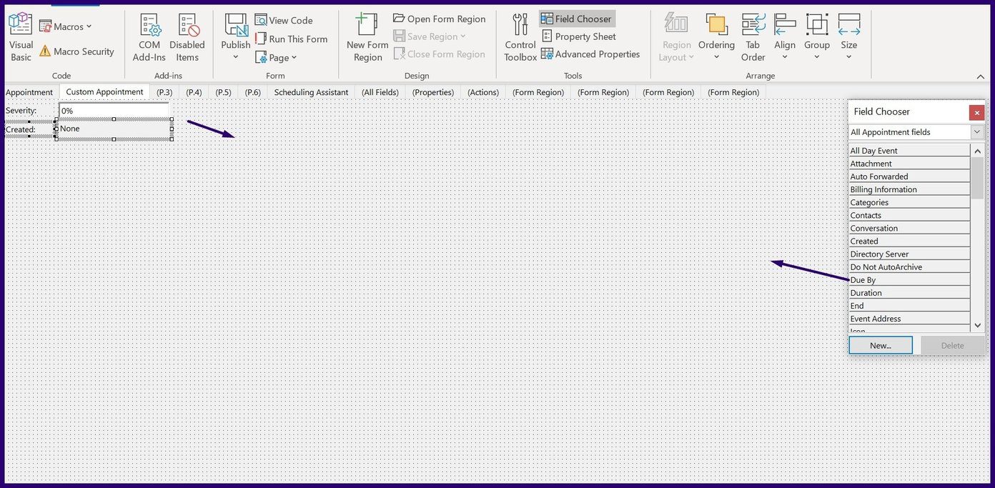 How to create custom forms in microsoft outlook step 18