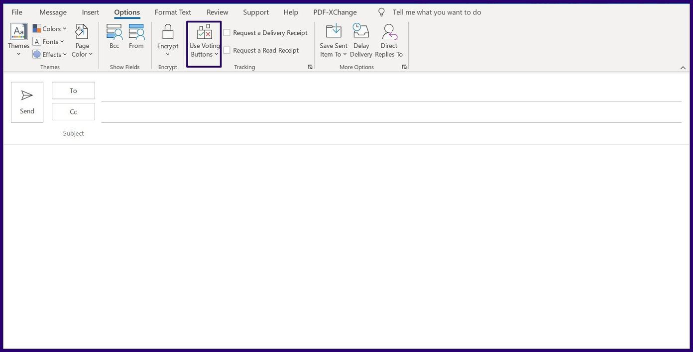 How to create poll using microsoft outlook voting button step 4