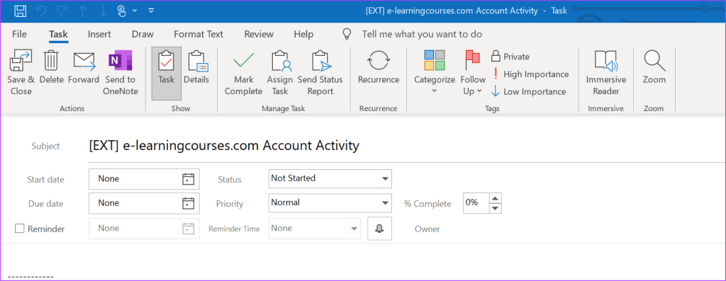 how to create tasks in microsoft outlook 5