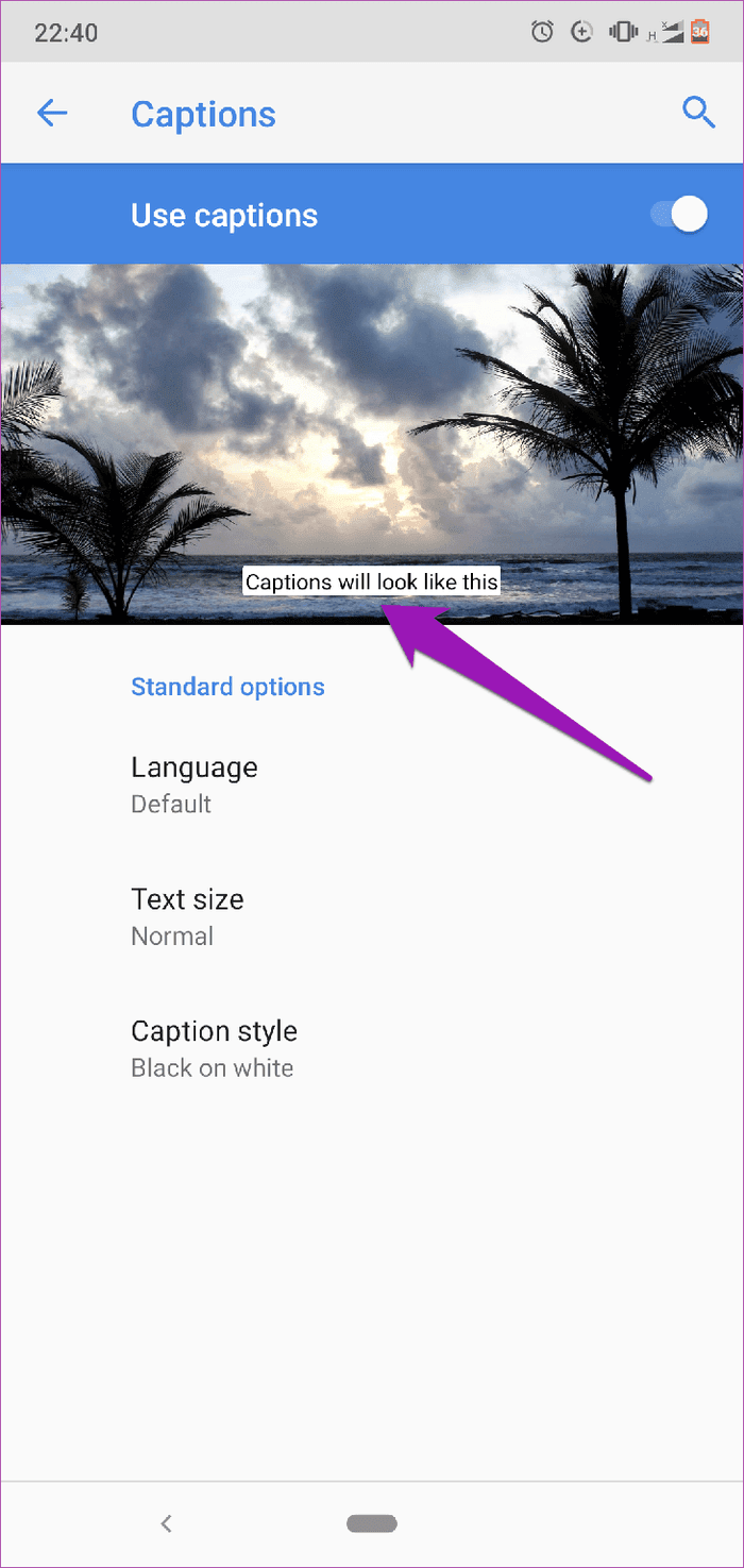 How To Enbale Captions In Android