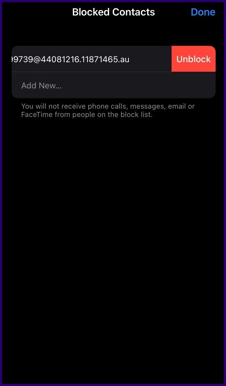 How to find blocked numbers and contacts on iphone step 5