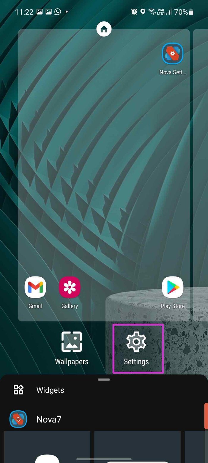 How to hide apps on samsung open nova launcher settings