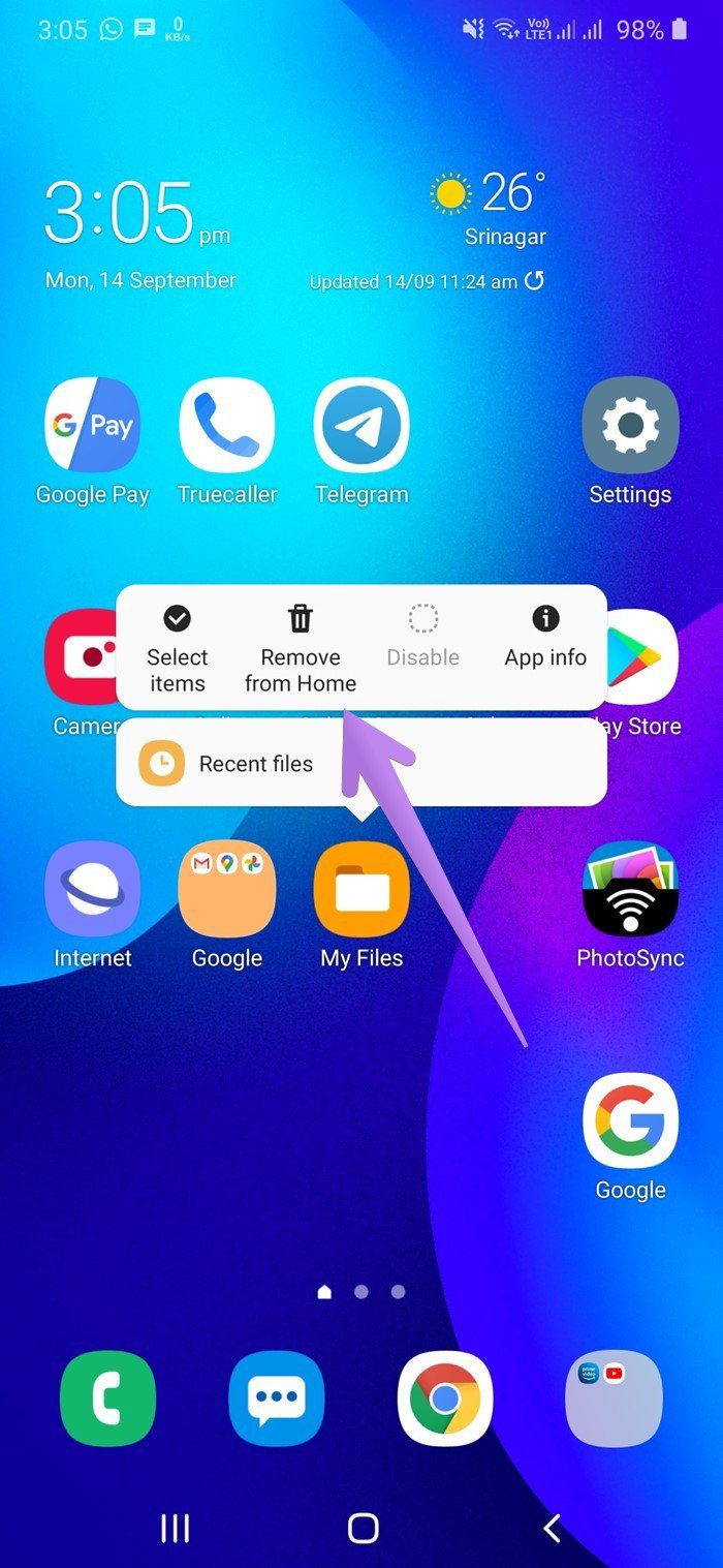 How to hide unhide apps samsung 1